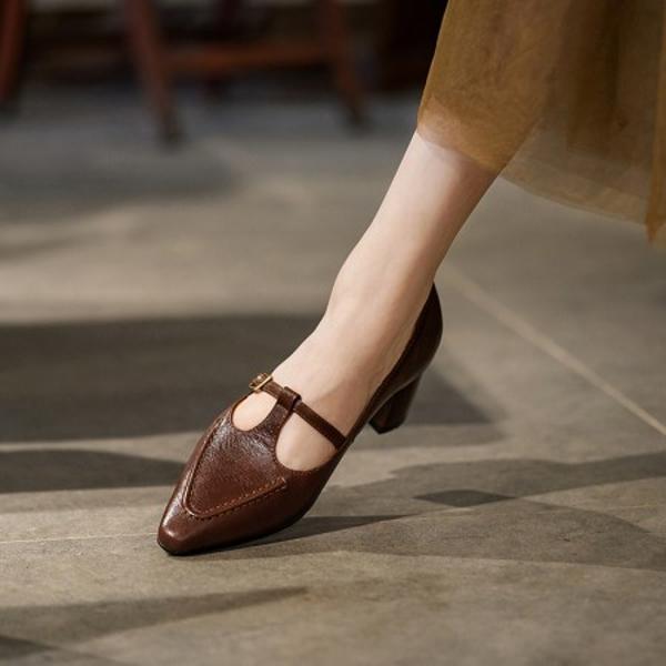 Handcrafted Genuine Leather Women's Shoes: A Blend of Elegance and Luxury(Egupai888162)