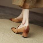 Elegant Handcrafted Leather Women's Shoes: Unmatched Quality and Luxury Craftsmanship(Egupai888162-1)