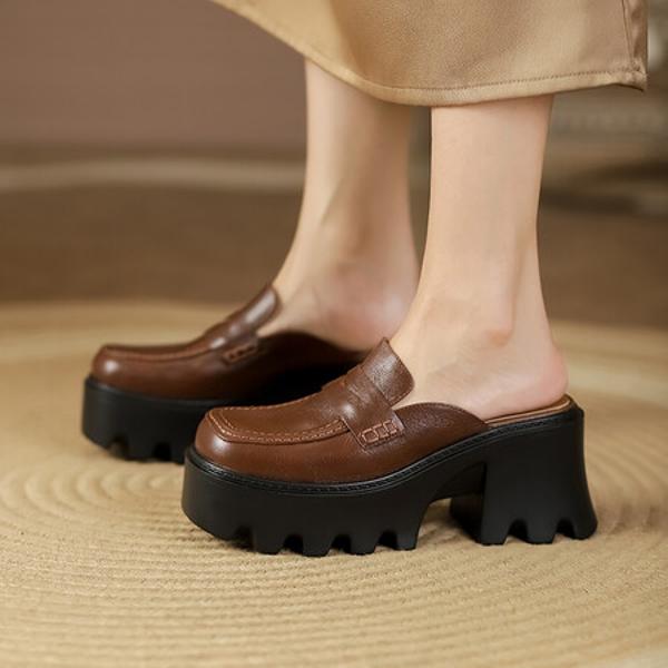 Luxurious Handcrafted Leather Women's Shoes: Elegance in Every Stitch(Egupai888G295)