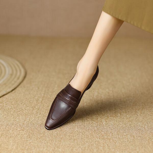 Elegant Handcrafted Leather Women’s Shoes – Luxury Craftsmanship(Egupai888350)