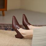 Exquisite Handcrafted Genuine Leather Women's Shoes: Luxury, Quality & Elegance.(Egupai888348)