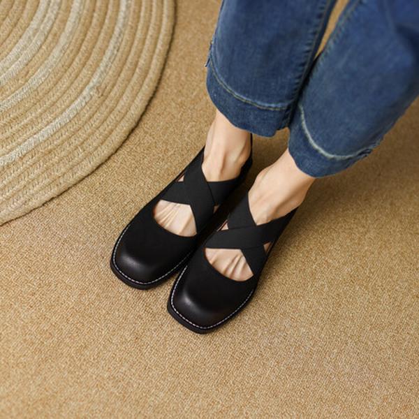 Exquisite Handcrafted Genuine Leather Women's Shoes for Timeless Elegance(Egupai888347)