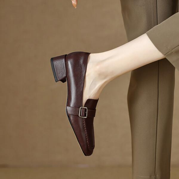 Elegant Handcrafted Leather Women's Shoes with Luxurious Quality Craftsmanship(Egupai888423)
