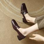 Elegant Handcrafted Leather Women's Shoes with Luxurious Quality Craftsmanship(Egupai888423)