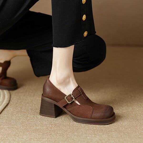 Elegant Handcrafted Leather Women’s Shoes: Luxury Quality Craftsmanship(Egupai888430)