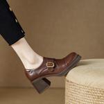 Handcrafted Luxury Leather Women's Shoes with Elegance(Egupai888432)