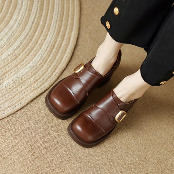 Luxury Handmade Leather Women's Shoes: Elegance in Every Stitch(Egupai888432-1)