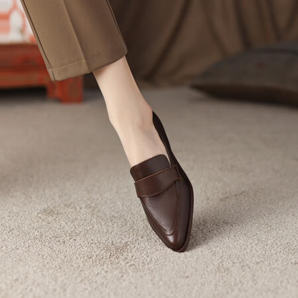 Elegant Handcrafted Leather Women's Shoes: Luxurious Quality & Artisan Craftsmanship(Egupai8882306)