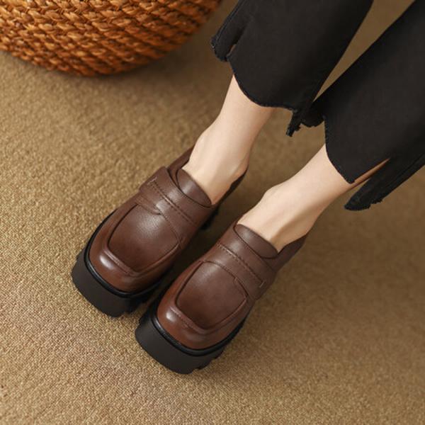 Elegant Handcrafted Genuine Leather Women's Shoes: Luxury & Craftsmanship(Egupai8882357)