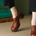 Handcrafted Leather Women's Shoes: Luxurious Elegance and Quality(Egupai888440)