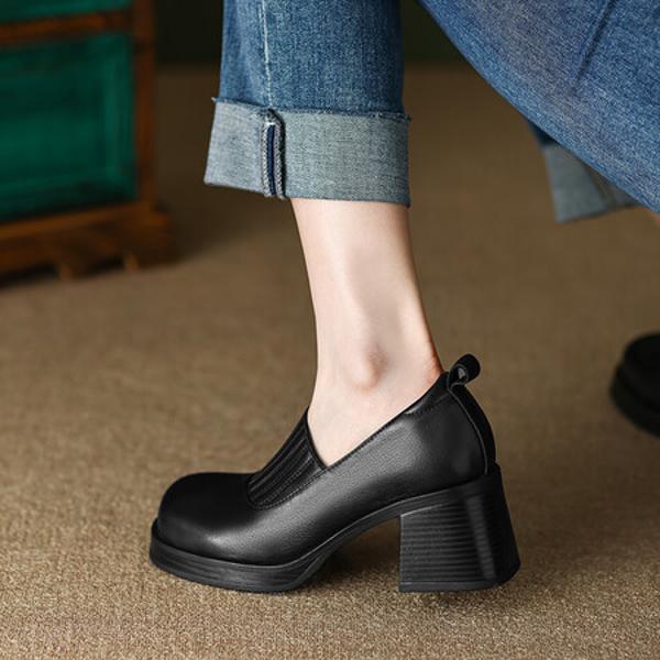 Elegant Handcrafted Premium Leather Women's Shoes(Egupai888441)