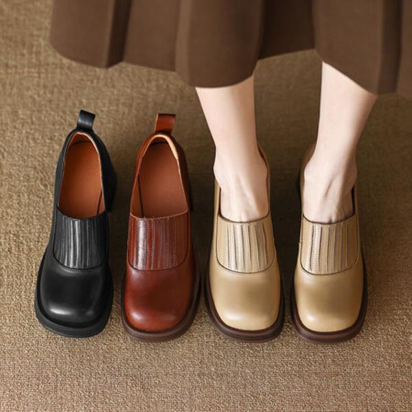 Elegant Handcrafted Premium Leather Women's Shoes(Egupai888441)