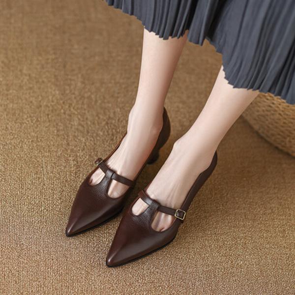 Elevate Your Style with Luxurious Handmade Leather Women's Shoes(Egupai8882368)