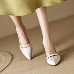 Elegant Handcrafted Leather Women's Shoes of High Quality(Egupai8882372)