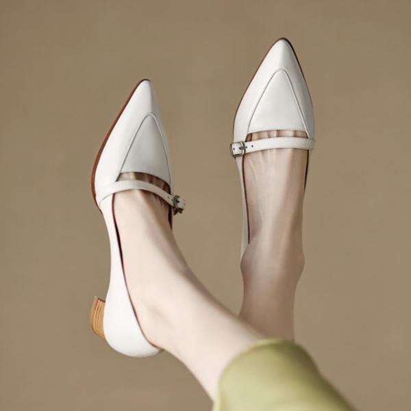 Elegant Handcrafted Leather Women's Shoes of High Quality(Egupai8882372)