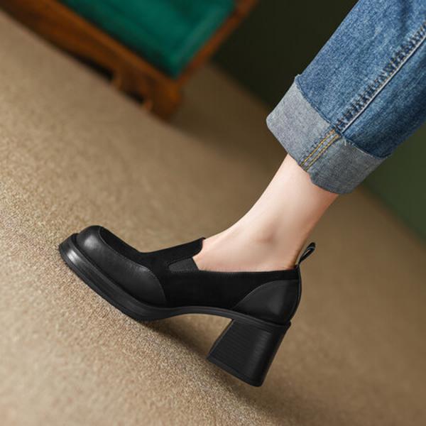 Luxurious Handcrafted Leather Women’s Shoes with Elegance(Egupai8882356)