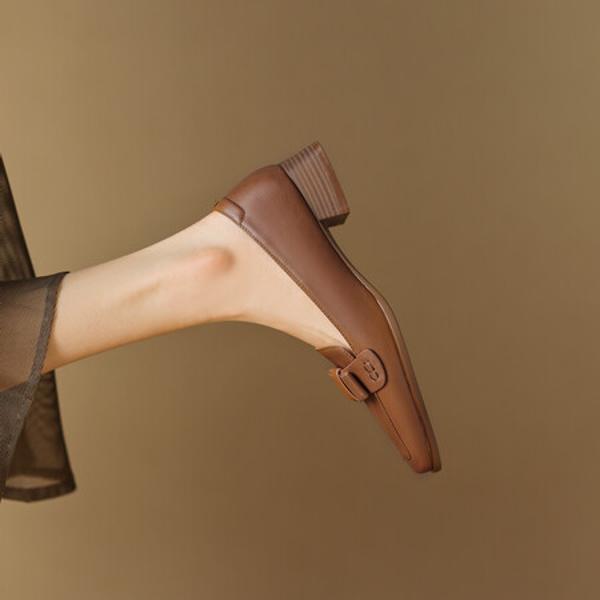 Elegant Handmade Leather Women's Shoes - Luxurious Craftsmanship(Egupai8882391)