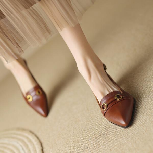 Handcrafted Luxury Leather Women's Shoes: Elegance in Every Stitch(Egupai8882385)