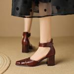 Handcrafted Luxury Leather Women's Shoes with Timeless Elegance(Egupai8882396)