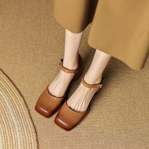 Elegant Artisan Leather Women’s Shoes: Luxe Craftsmanship(Egupai8882399)