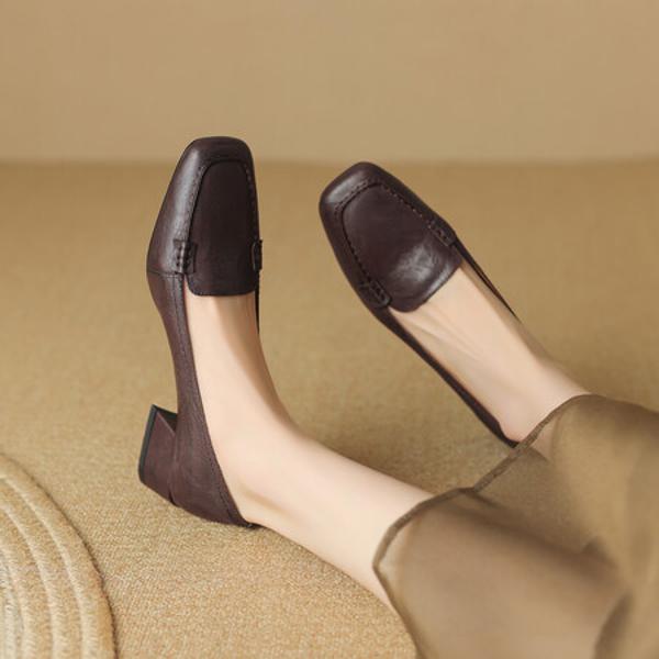 Handcrafted Luxury Real Leather Women's Shoes - Elegant Quality Artistry(Egupai8882557)