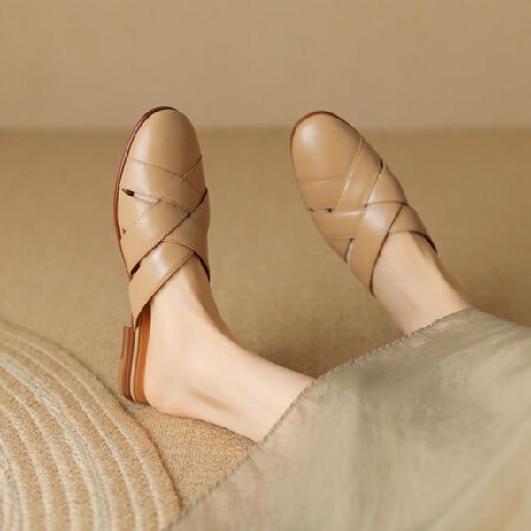 Elegant Handcrafted Genuine Leather Women's Shoes, Luxury Quality(Egupai8882576)