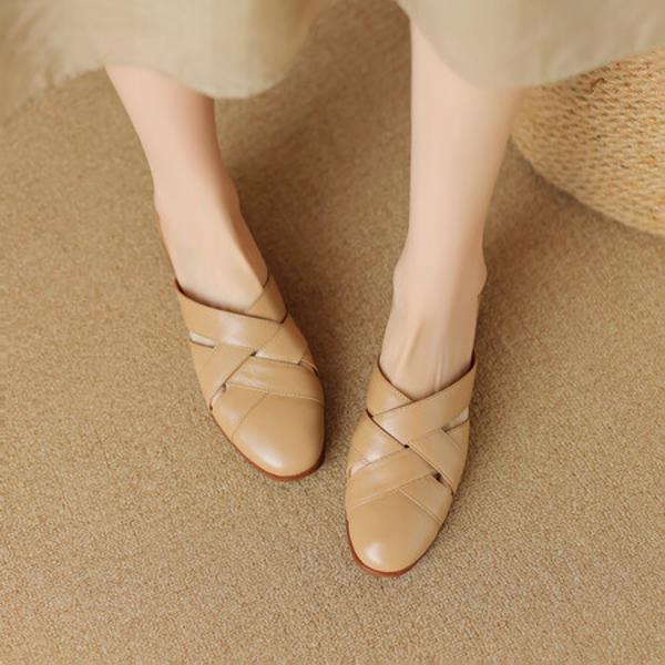 Elegant Handcrafted Genuine Leather Women's Shoes, Luxury Quality(Egupai8882576)