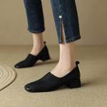 Elegant Handcrafted Genuine Leather Women's Shoes with Luxury Craftsmanship(Egupai8882月-35)