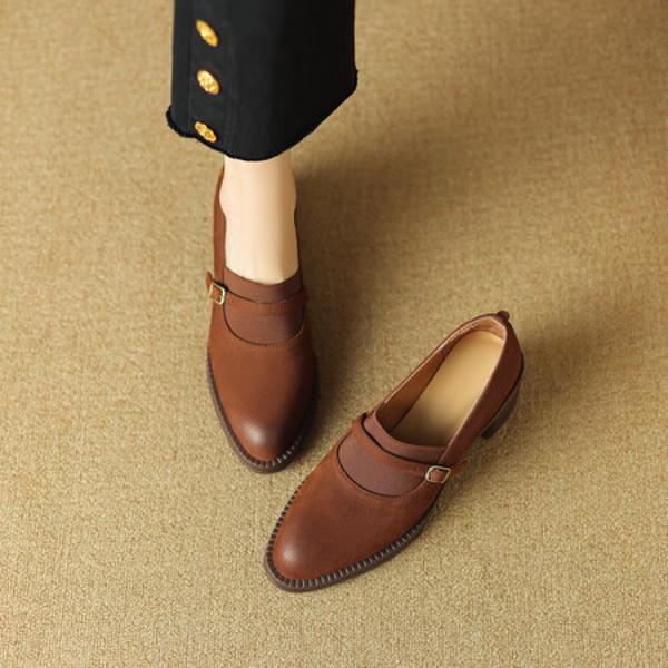 Elegant Handmade Leather Women’s Shoes - Luxury Craftsmanship(Egupai8882586)