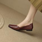 Elegant Handcrafted Genuine Leather Women's Shoes: A Luxurious Craftsmanship Experience(Egupai8882630)