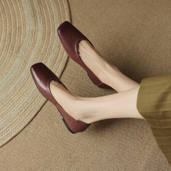 Elegant Handcrafted Genuine Leather Women's Shoes: A Luxurious Craftsmanship Experience(Egupai8882630)