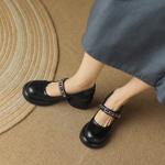 Elegant Handmade Genuine Leather Women's Shoes - Luxury Craftsmanship(Egupai8882658)