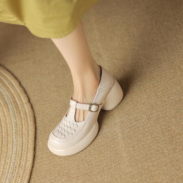 Handcrafted Leather Women's Shoes: Luxury Meets Elegance(Egupai8882657)