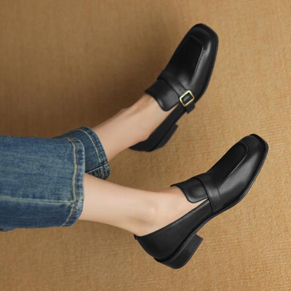 Luxurious Handcrafted Genuine Leather Women's Shoes with Elegance(Egupai8882759)