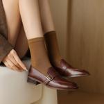 Luxurious Handcrafted Genuine Leather Women's Shoes with Elegance(Egupai8882759)