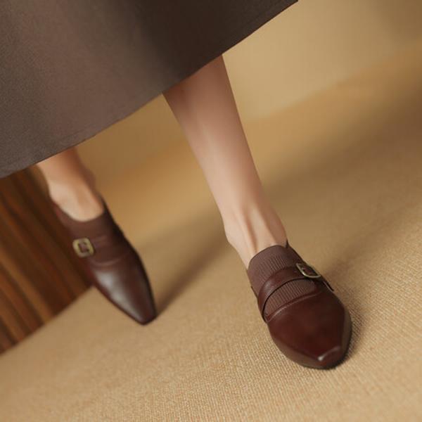 Handcrafted Real Leather Women's Shoes: Elegance meets Luxury Quality(Egupai8882766)