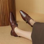Handcrafted Real Leather Women's Shoes: Elegance meets Luxury Quality(Egupai8882766)