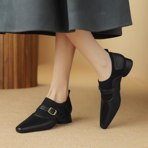 Handcrafted Real Leather Women's Shoes: Elegance meets Luxury Quality(Egupai8882766)