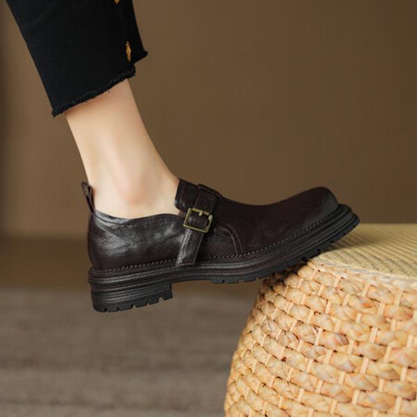 Elegantly Crafted Leather Handcrafted Women's Shoes of Luxury Quality(Egupai8882810)