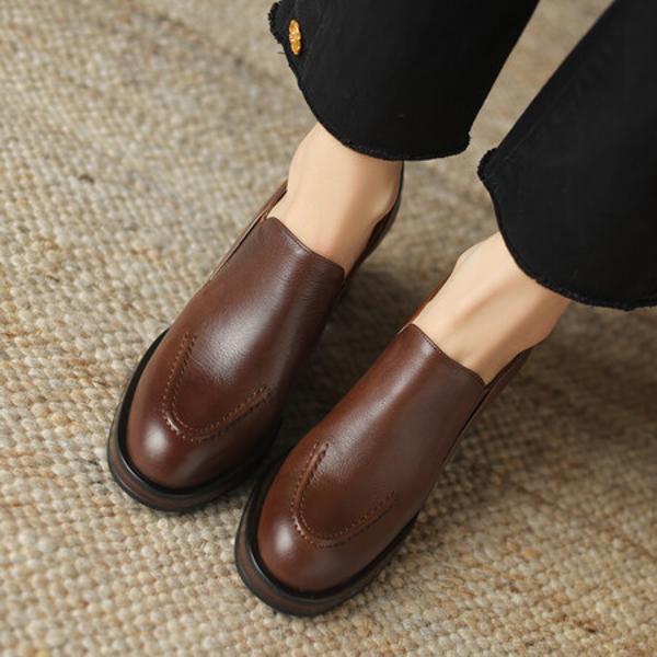 Handcrafted Genuine Leather Women's Shoes: A Blend of Elegance and Luxury(Egupai8882795)