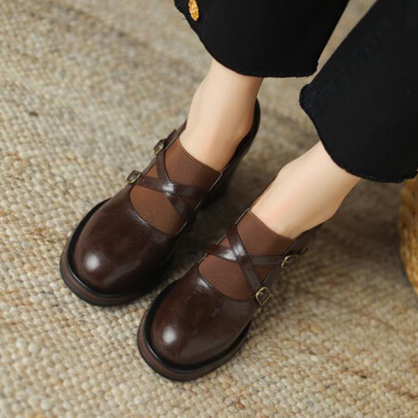 Luxurious Handcrafted Leather Shoes for Elegant Women(Egupai8882782)