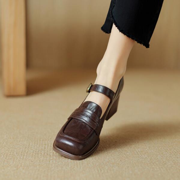 Handcrafted Genuine Leather Women's Shoes: Elegant Luxury(Egupai8882820)