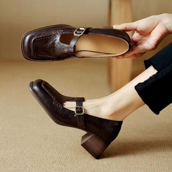 Exquisite Handcrafted Leather Women's Shoes - Elegant Luxury(Egupai8882819)