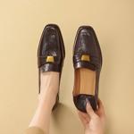 Elegantly Crafted Genuine Leather Handcrafted Women's Shoes(Egupai8882814)