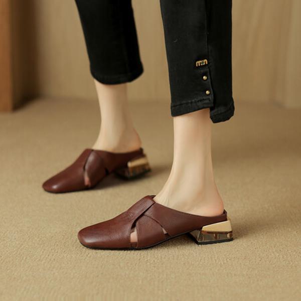 Elegant Handcrafted Leather Women's Shoes: High-End Quality and Luxurious Craftsmanship(Egupai8882894)