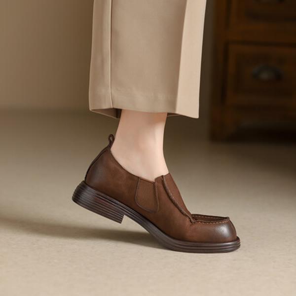 Handcrafted Genuine Leather Women’s Shoes – Luxurious Elegance(Egupai8882927)