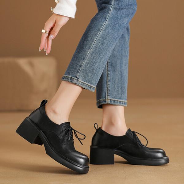 Elegant Handmade Leather Women's Shoes - Luxury Craftsmanship(Egupai8882962)