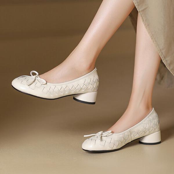 Elegant Handcrafted Leather Women’s Shoes - Luxury Craftsmanship(Egupai8882980)