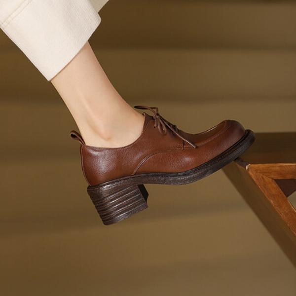 Luxurious Handmade Leather Women's Shoes - Elegance in Every Stitch(Egupai8882973)