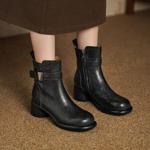 Handcrafted Genuine Leather Women's Shoes: Elegant Luxury Quality(Egupai8883072)